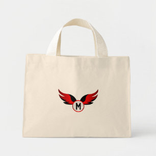 Red Eagle Winged with Personalised Name Mini Tote Bag