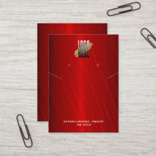 Red Earring necklace Display Logo Social Media  Business Card
