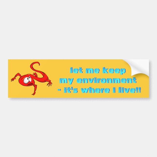 Red Eft Newt bumper sticker (Front)