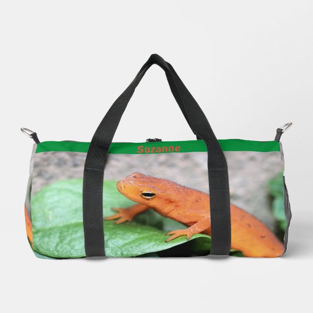 Red Eft Orange Salamander Animal Personalised    Duffle Bag (Front)