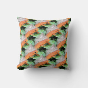 Red Eft Orange Salamander Nature Pattern Cushion