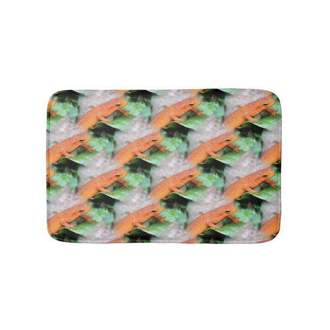 Red Eft Salamander Animal Nature Pattern Bath Mat (Front)