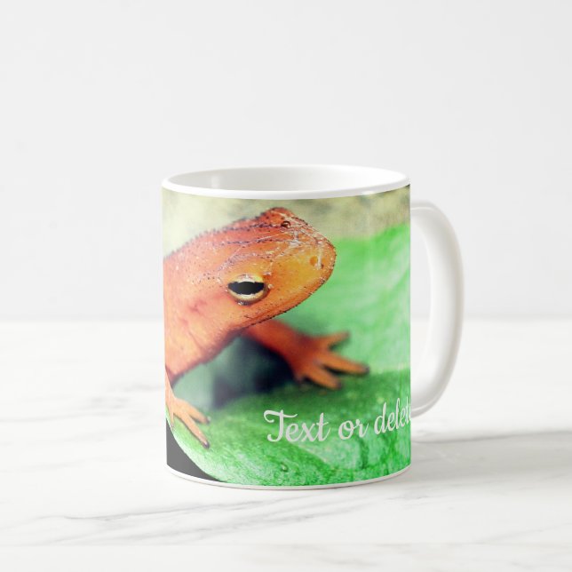 Red Eft Salamander Nature Personalised Coffee Mug (Front Right)