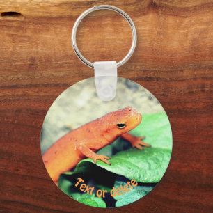 Red Eft Salamander Nature Personalized Key Ring