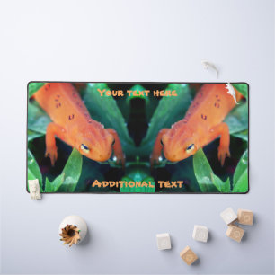 Red Eft Salamander Raindrop On Eye Personalised Desk Mat