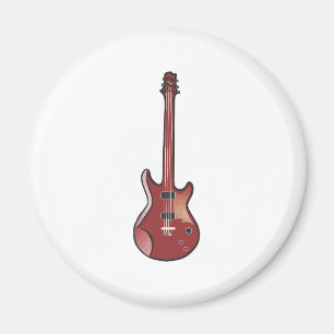 Red Electric Guitar Magnet