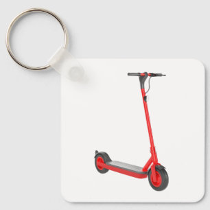Red electric scooter key ring