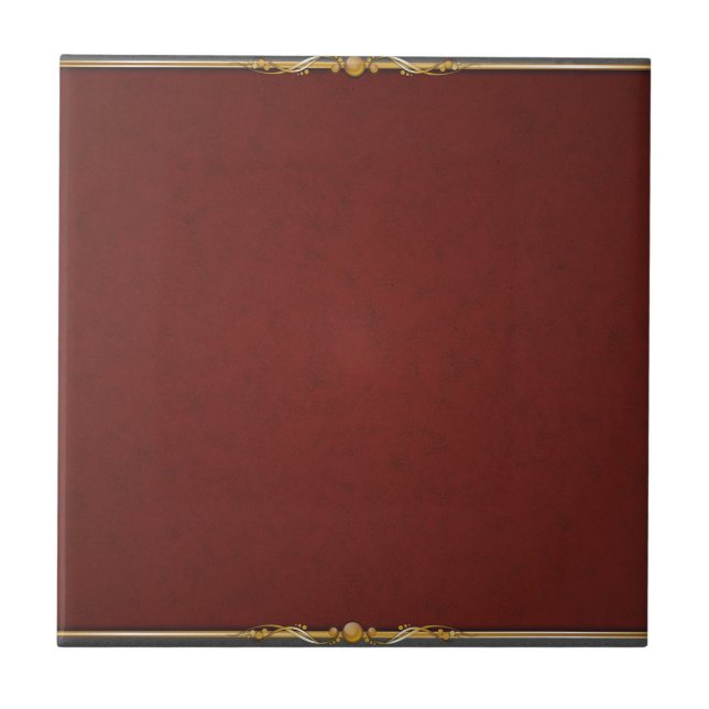 Red elegant ceramic tile (Front)
