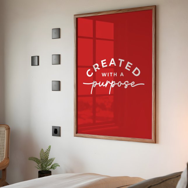 Red Elegant Christian Quote  Poster (Creator Uploaded)