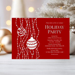 Red Elegant Christmas Party Corporate Holiday