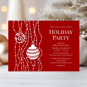 Red Elegant Christmas Party Corporate Holiday