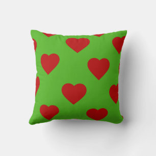 Red Elegant Cute Cosy Modern Romantic Chic Heart Cushion