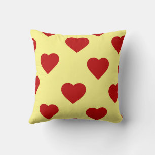 Red Elegant Cute Cosy Modern Romantic Chic Heart Cushion