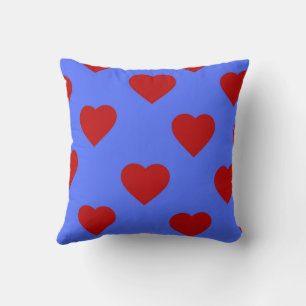 Red Elegant Cute Cosy Modern Romantic Chic Heart Cushion