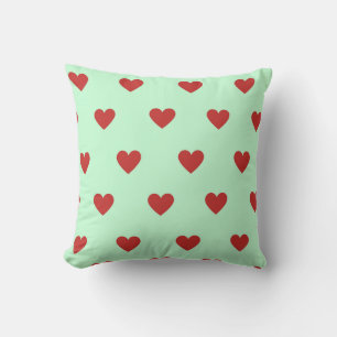 Red Elegant Cute Cosy Modern Romantic Chic Heart Cushion