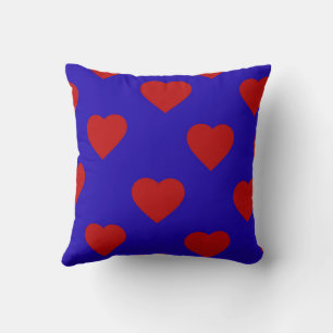 Red Elegant Cute Cozy Modern Romantic Chic Heart Cushion