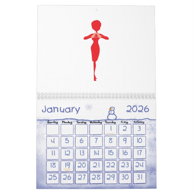 Red Elephant Calendar (Jan 2026)