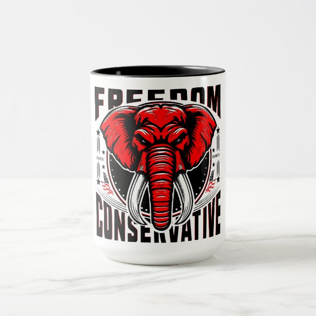 Red Elephant | Faith Family Freedom Conservative Mug (Center)