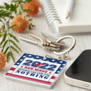 Red Elephant RED WAVE 2022 Midterm Elections US Key Ring