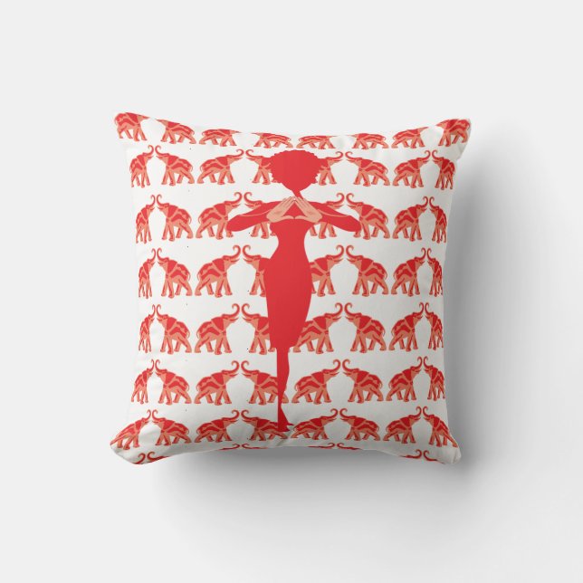 Red Elephant sorority pillow (Front)