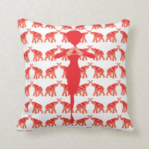 Red Elephant sorority pillow
