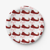 Red Elf Slippers with Candy Canes
