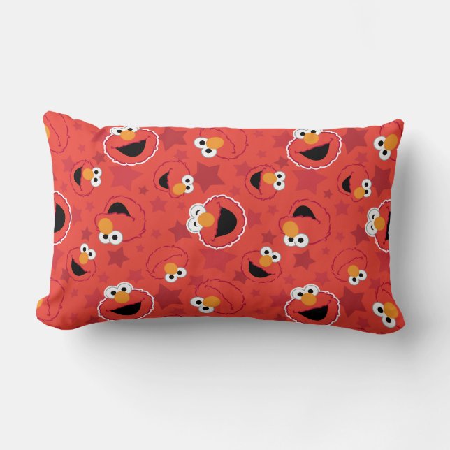 Red Elmo Faces Pattern Lumbar Cushion (Front)