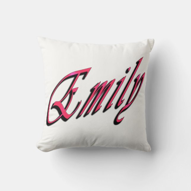 Red Emily Name, Cushion (Front)