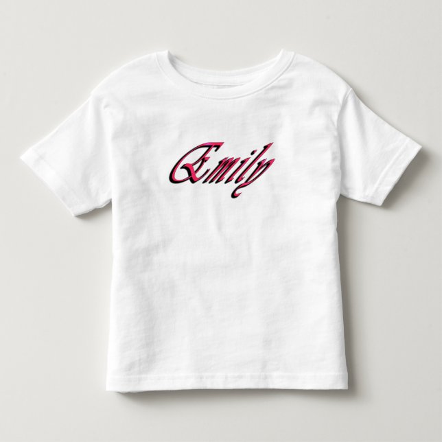 Red Emily Name, Toddler T-Shirt (Front)