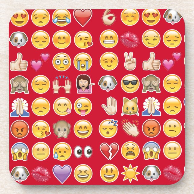 red emoji coaster (Front)