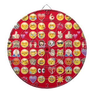 red emoji dartboard