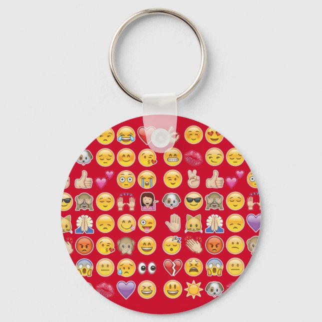 red emoji key ring (Front)