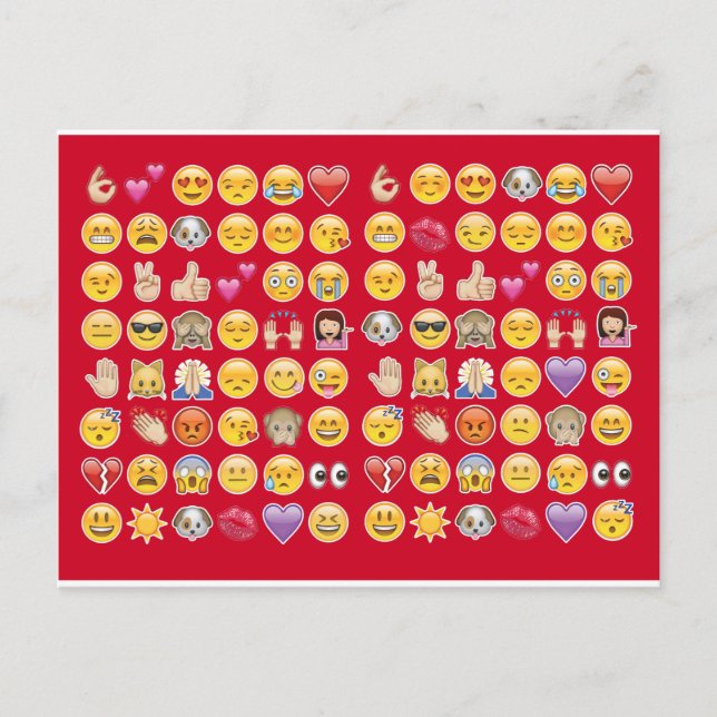 red emoji postcard (Front)