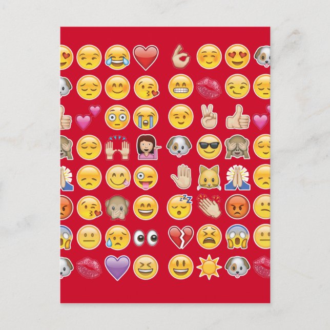 red emoji postcard (Front)