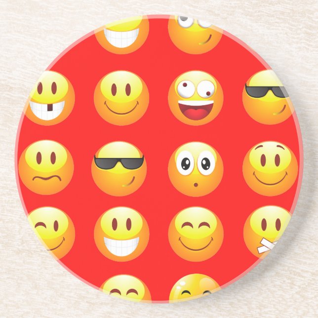 red emojis coaster (Front)
