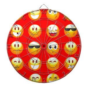 red emojis dartboard