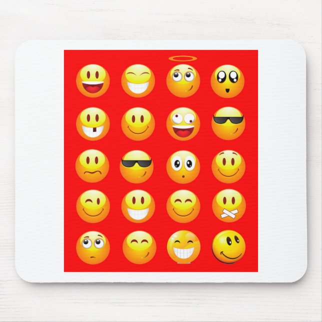 red emojis mouse pad (Front)