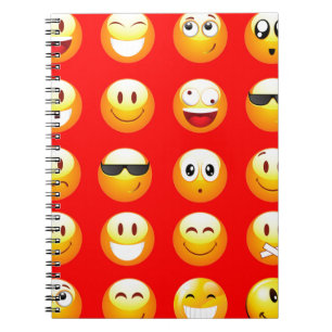 red emojis notebook