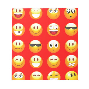 red emojis notepad