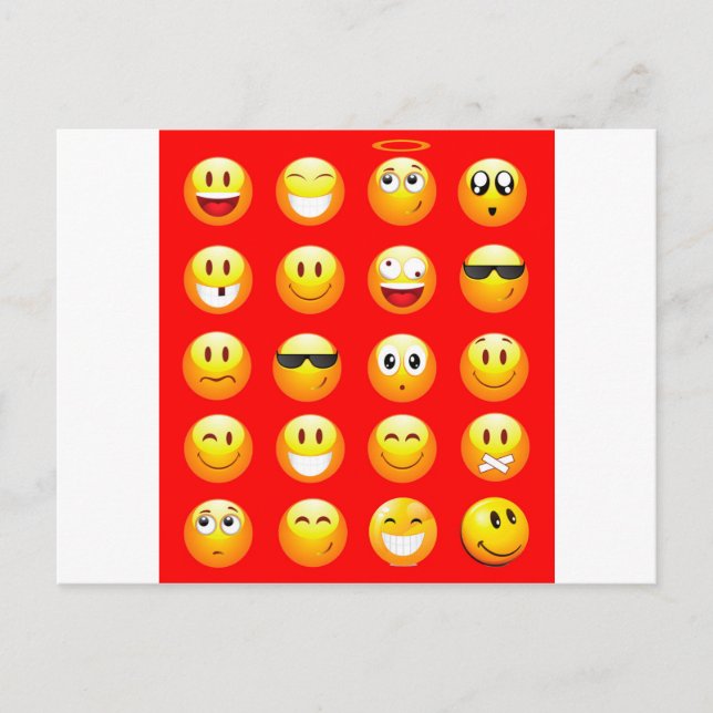 red emojis postcard (Front)