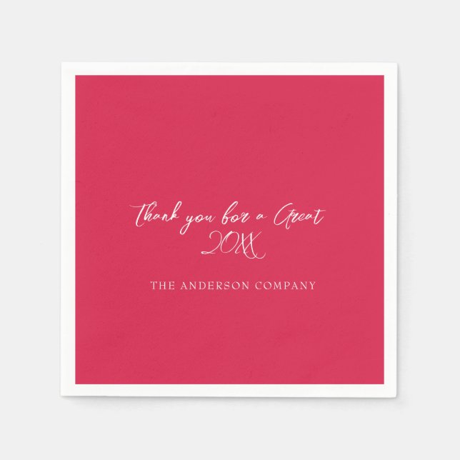 Red Employee Appreciation Event  Napkin (Front)