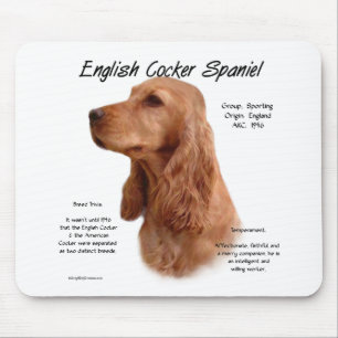 Red English Cocker Spaniel History Mouse Pad