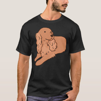 Red English Cocker Spaniel Illustration T-Shirt