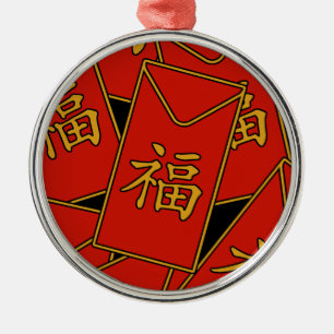 Red Envelope Motif Metal Tree Decoration