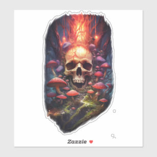 Red Ether Mushroom Skull 