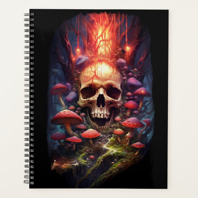 Red Ether Mushroom Skull  Planner (Front)