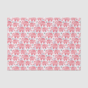 Red Ethnic Elephant Pattern Tissue Paper