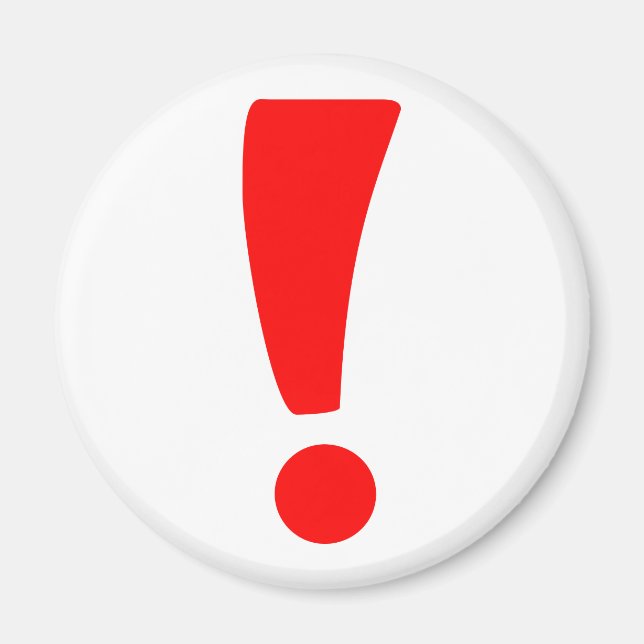 Red exclamation point magnet (Front)