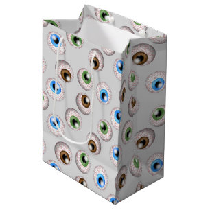 Red eye ball pattern medium gift bag