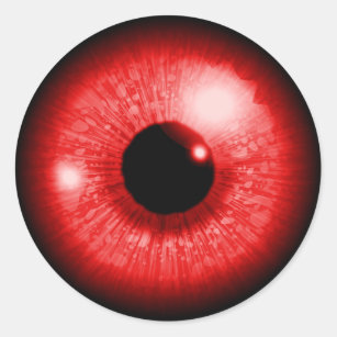 Red Eye Classic Round Sticker
